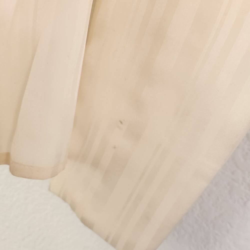 Vintage Jerri Sherman Silk Cream Blouse Semi Sheer Sz 6 Button Down Long Sleeve - Picture 9 of 10